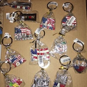 Key chains from New York. One for five dollars.